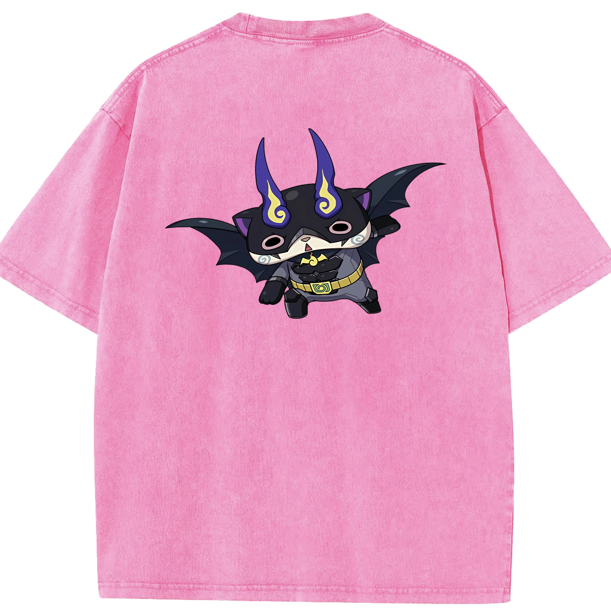 （画像用） 妖怪ウォッチ Yo-kai Watch 綿100% ヴィンテージ風 半袖Tシャツ（背面プリント）
